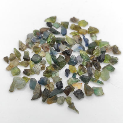 34ct (3-5mm) Lot of Rough Sapphires from Madagascar - Blue and Green Sapphire Gravel - Heated Sapphire Rough - Loose Rough Gemstones