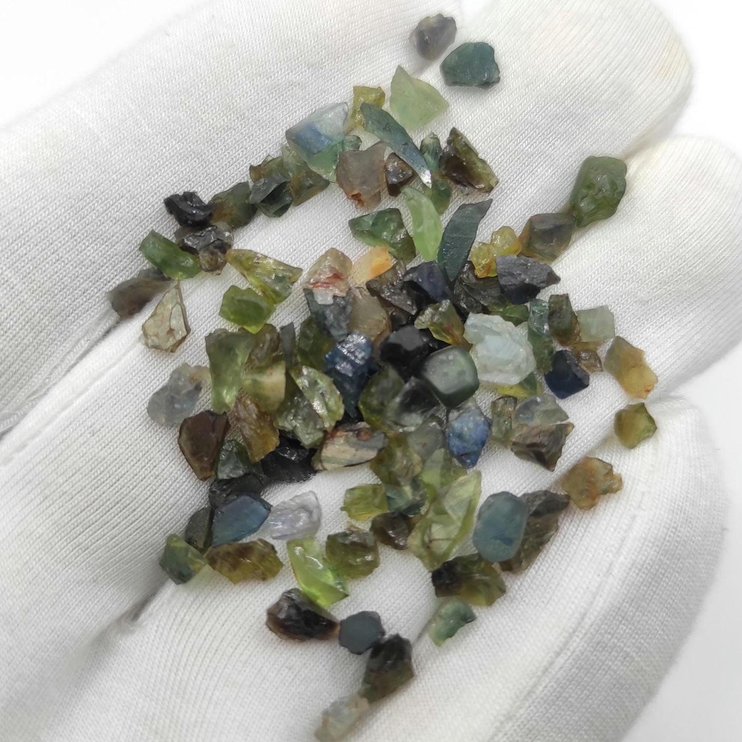 34ct (3-5mm) Lot of Rough Sapphires from Madagascar - Blue and Green Sapphire Gravel - Heated Sapphire Rough - Loose Rough Gemstones