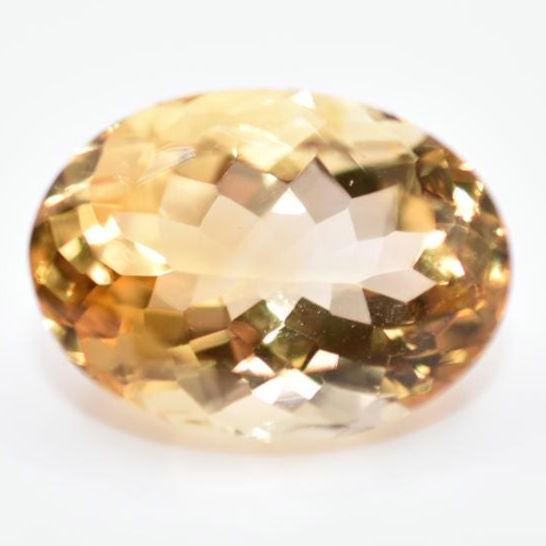 12.75ct VVS Natural Citrine - Oval Faceted - Cut Citrine Gemstone - Loose Gemstones - Unheated Citrine - Faceted Gems from Brazil