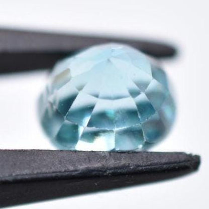 3.45ct Blue Zircon from Cambodia - Oval Cut Light Blue Zircon - Heated Zircon Gemstone - Loose Gems - Oval Faceted Zircon