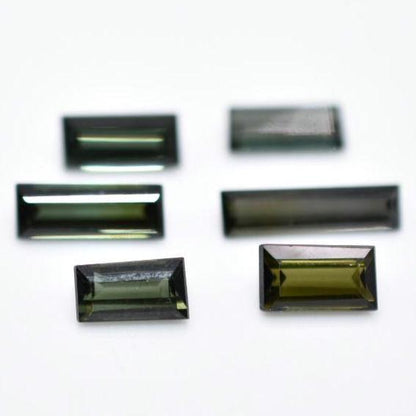 3.80ct Lot of Green Tourmaline from Mozambique - Baguette Cut Green Tourmaline - Unheated Tourmaline Gemstone - Loose Gems