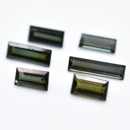 3.80ct Lot of Green Tourmaline from Mozambique - Baguette Cut Green Tourmaline - Unheated Tourmaline Gemstone - Loose Gems