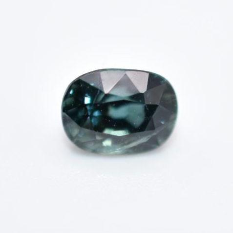 1.21ct SI Heated Blue Green Sapphire - Oval Faceted Sapphire from Madagascar - Oval Cut Greenish Teal Sapphire - Heat Treated Loose Gemstone