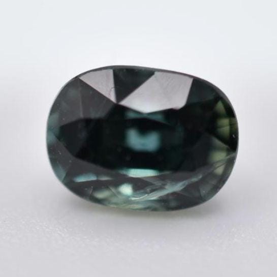 1.21ct SI Heated Blue Green Sapphire - Oval Faceted Sapphire from Madagascar - Oval Cut Greenish Teal Sapphire - Heat Treated Loose Gemstone