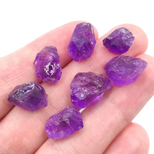 47ct (7pc) Lot of Rough Amethyst - Purple Amethyst from Brazil - Facet Rough Amethyst - Loose Rough Gemstones - Natural Untreated Amethyst