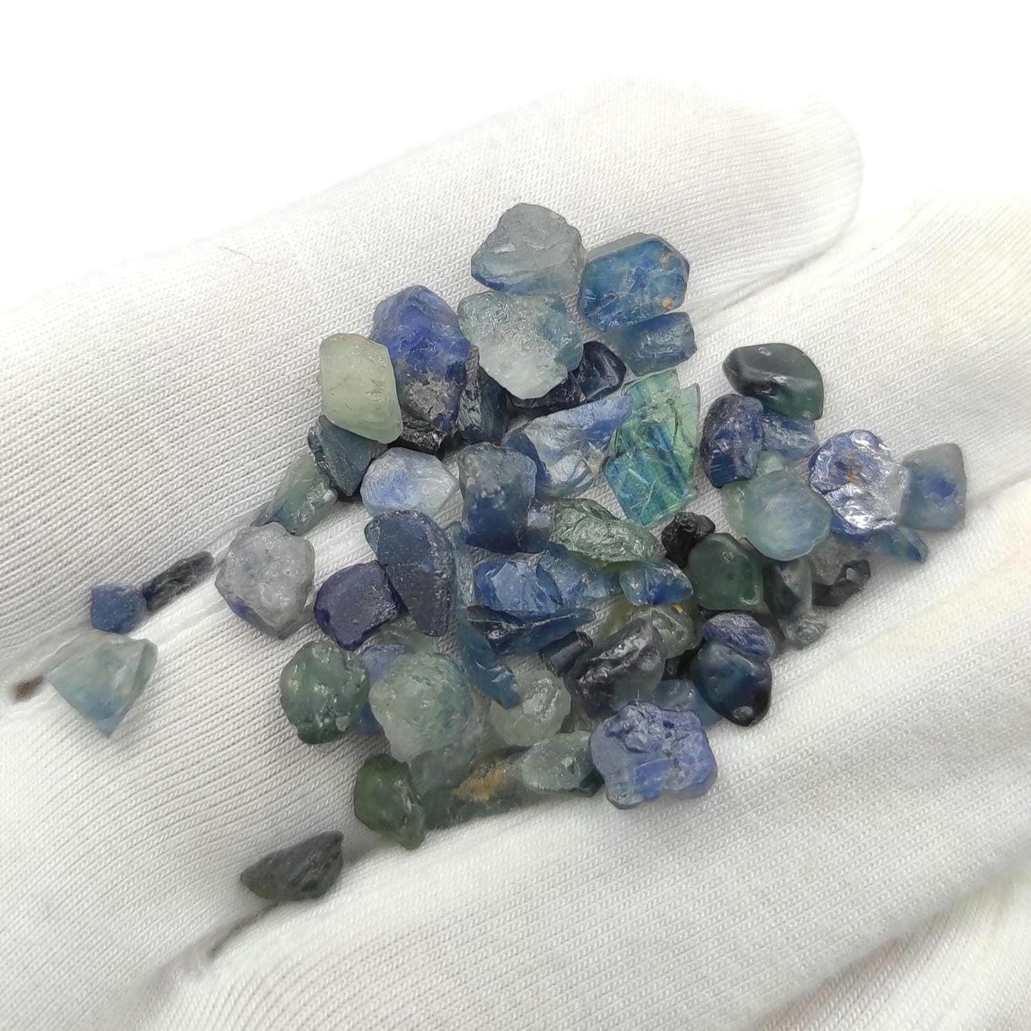 43ct Lot of Rough Sapphires from Madagascar - Blue and Green Sapphire Gravel - Heated Sapphire Rough - Loose Rough Gemstones