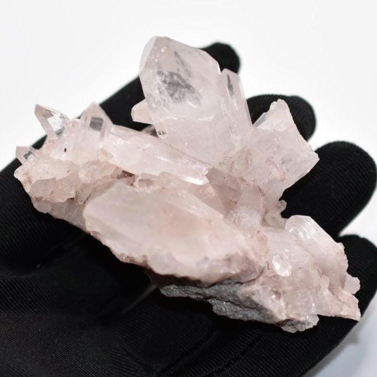 92g Natural Pink Quartz - Lithium Coated Quartz Crystal - Bolivar, Colombia - Pink Quartz Cluster - Crystallized Lemurian Quartz Specimen