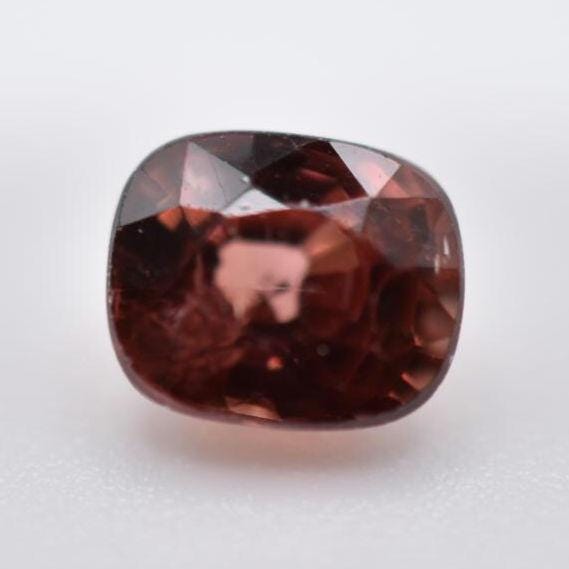 0.99ct Unheated Orange Pink Zircon - Cambodia Cushion Cut Zircon - Faceted Natutal Zircon Gemstone - Loose Zircon with Certificate