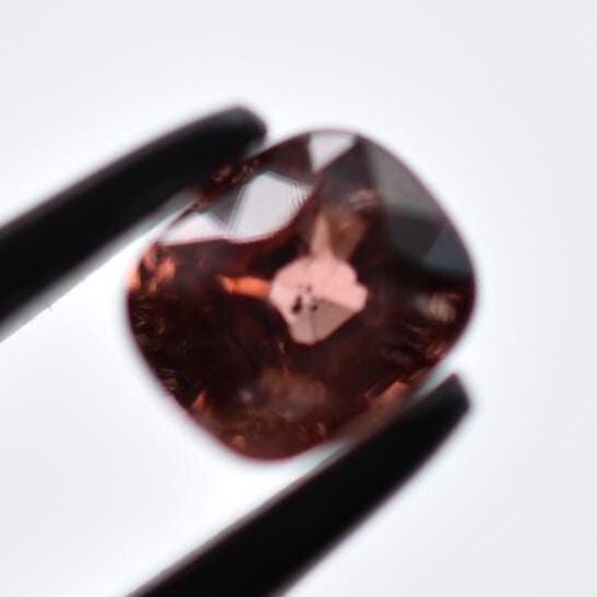0.99ct Unheated Orange Pink Zircon - Cambodia Cushion Cut Zircon - Faceted Natutal Zircon Gemstone - Loose Zircon with Certificate