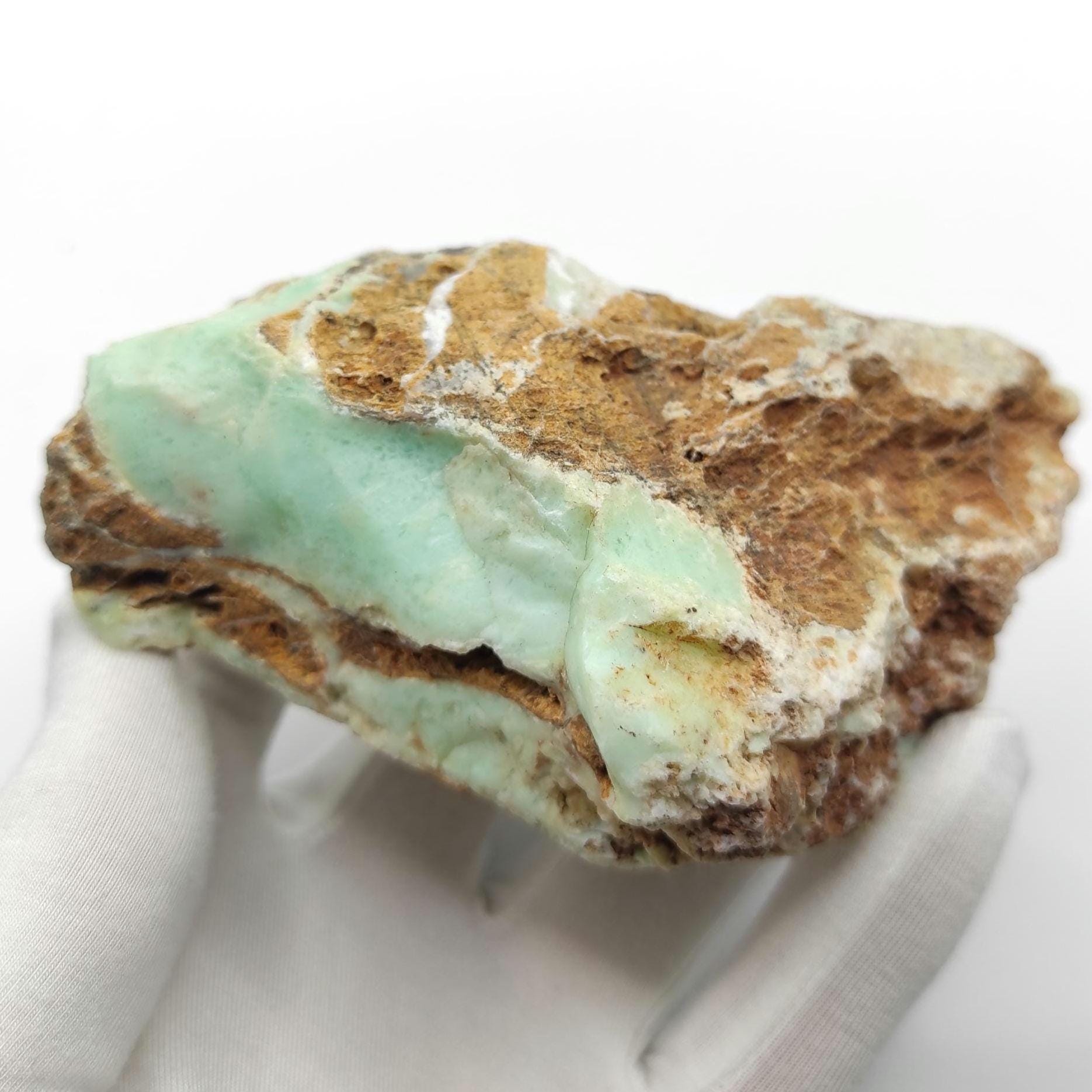 227g Chrysoprase in Matrix - Niquelândia, Goiás, Brazil - Natural Green Chrysoprase Stone - Raw Stones for Lapidary - Chrysoprase Mineral