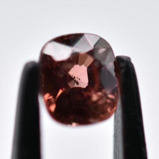 0.99ct Unheated Orange Pink Zircon - Cambodia Cushion Cut Zircon - Faceted Natutal Zircon Gemstone - Loose Zircon with Certificate