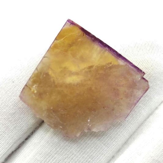 7g Illinois Fluorite Specimen - Yellow Fluorite from Cave-in-Rock, Hardin County, Illinois - Natural Purple Fluorite Mineral Specimen