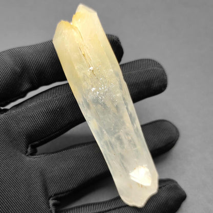 47g Rare Mango Quartz Point - Halloysite Included Quartz Crystal - Corona Mine, Cabiche, Boyaca, Colombia - Rare Specimen - Yellow Quartz