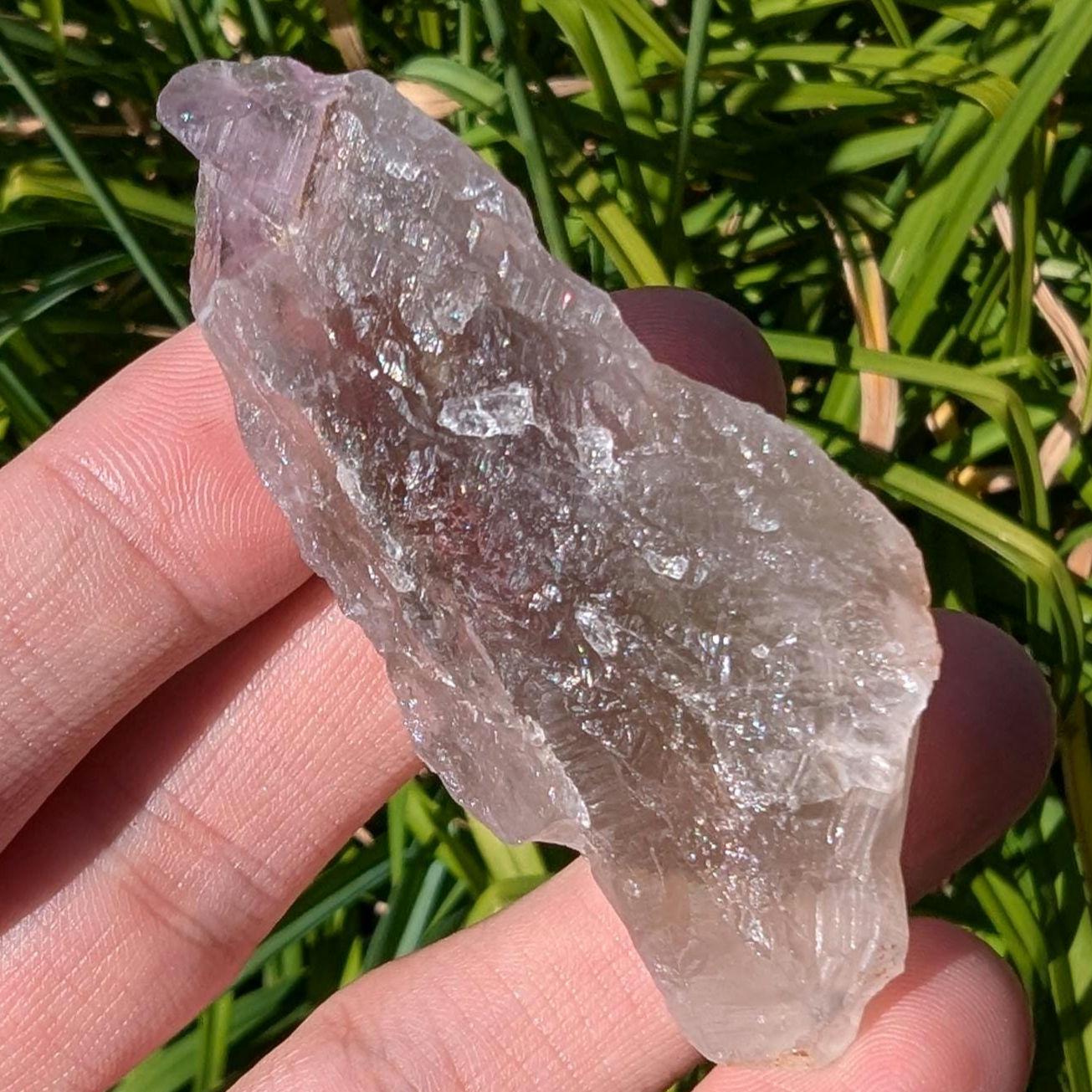 30g Genuine Auralite 23 with Natural Green Amethyst - Rare Unheated Green Amethyst - Thunder Bay Amethyst - Ethical Crystals from Canada