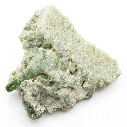 33g Green Tourmaline on Matrix - Natural Green Tourmaline Mineral Specimen - Paprok, Afghanistan - Rough Green Tourmaline Crystal