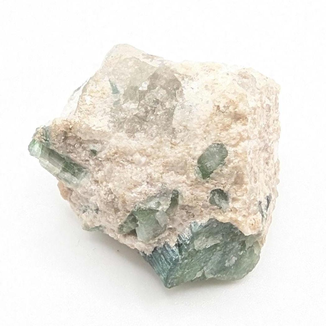 12g Green Tourmaline on Matrix - Natural Green Tourmaline Mineral Specimen - Paprok, Afghanistan - Rough Green Tourmaline Crystal