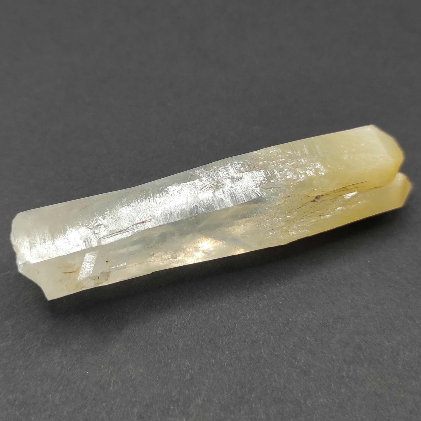 47g Rare Mango Quartz Point - Halloysite Included Quartz Crystal - Corona Mine, Cabiche, Boyaca, Colombia - Rare Specimen - Yellow Quartz