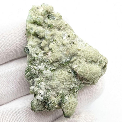 33g Green Tourmaline on Matrix - Natural Green Tourmaline Mineral Specimen - Paprok, Afghanistan - Rough Green Tourmaline Crystal