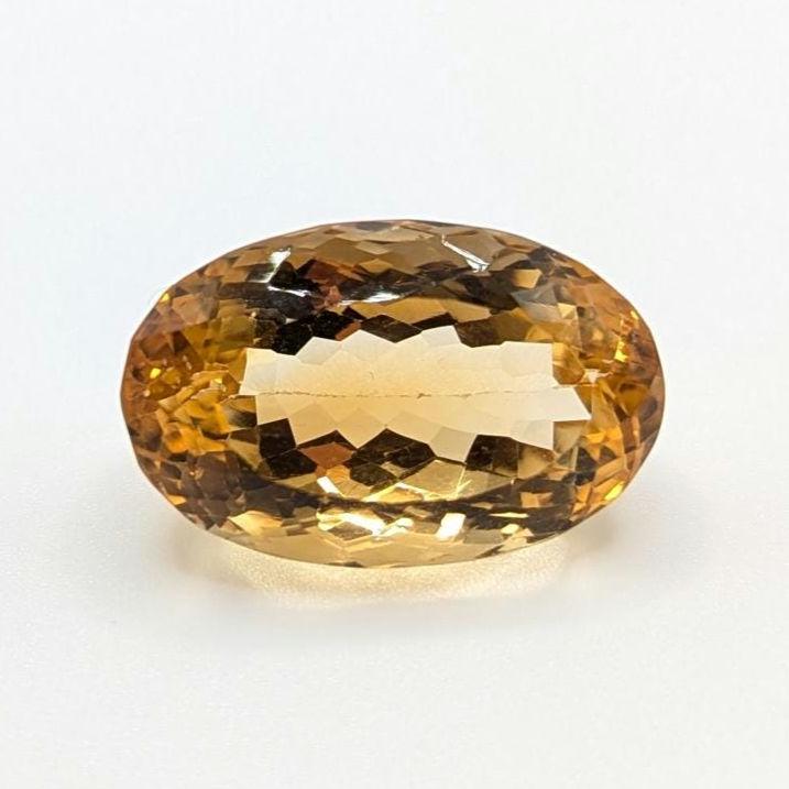 29.55ct VVS Natural Citrine - Oval Faceted - Fancy Cut Citrine Gemstone - Loose Gemstones - Unheated Citrine - Faceted Gems from Brazil