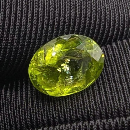 3.75ct Natural Peridot Gemstone - Oval Faceted Fancy Cut Peridot - Jilin Province, China - Natural Green Peridot with Inclusions - Loose Gem
