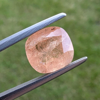 3.28ct Hessonite Garnet from Quebec, Canada - Cushion Fancy Cut Hessonite Grossular Garnet - Unique Gems - Natural Orange Garnet Gemstone