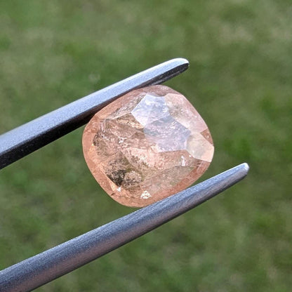 3.28ct Hessonite Garnet from Quebec, Canada - Cushion Fancy Cut Hessonite Grossular Garnet - Unique Gems - Natural Orange Garnet Gemstone