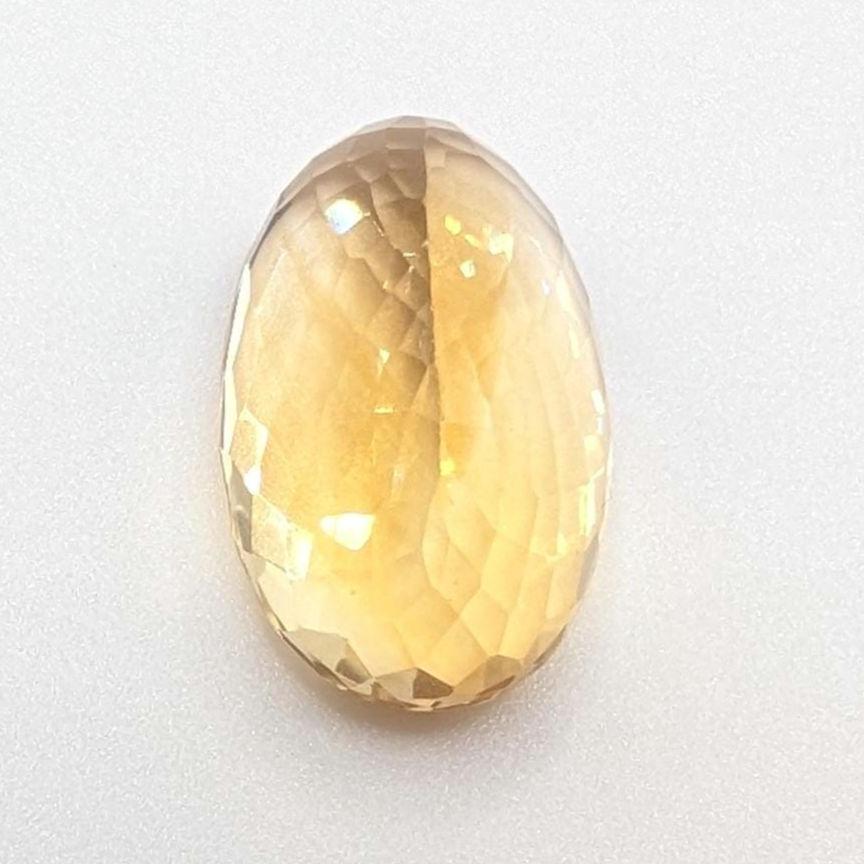29.55ct VVS Natural Citrine - Oval Faceted - Fancy Cut Citrine Gemstone - Loose Gemstones - Unheated Citrine - Faceted Gems from Brazil