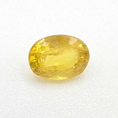 1.32ct Yellow Sapphire - Beryllium Heat Treated Sapphire - Loose Sapphire Gemstone from Thailand - Beryllium Sapphires - Oval Faceted Gem