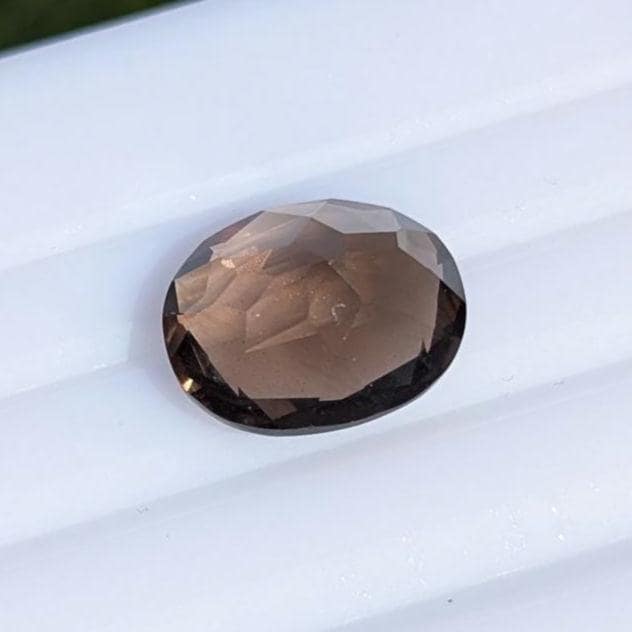 6.18ct Colombianite (Natural Obsidian) Faceted Gemstone - Oval Fancy Cut Colombianite - Unique Gems - Colombianite Obsidian from Colombia