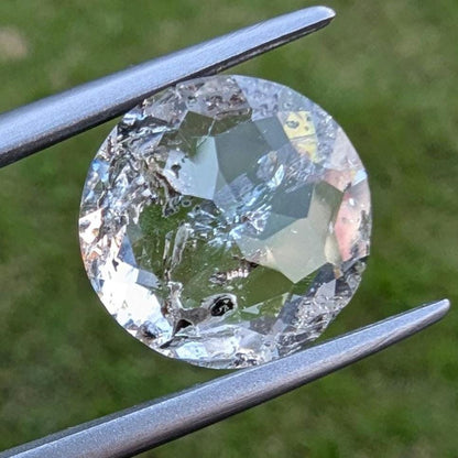 5.82ct Petroleum Quartz Faceted Gemstone - Round Fancy Cut Petroleum Included Quartz - Unique Gems - Natural Petroleum Quartz from Pakistan