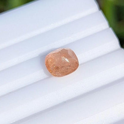 3.28ct Hessonite Garnet from Quebec, Canada - Cushion Fancy Cut Hessonite Grossular Garnet - Unique Gems - Natural Orange Garnet Gemstone