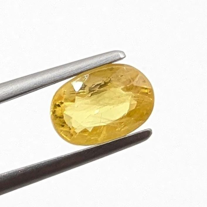 1.71ct Yellow Sapphire - Beryllium Heat Treated Sapphire - Loose Sapphire Gemstone from Thailand - Beryllium Sapphires - Oval Faceted Gem