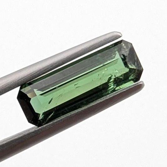 1.34ct Green Tourmaline Faceted Gemstone - Octagon Step Cut Tourmaline - Chrome Tourmaline - Loose Faceted Tourmaline from Afghanistan