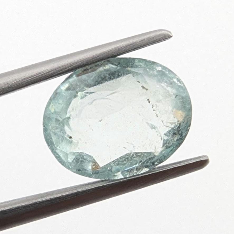 2.93ct Light Blue Aquamarine Faceted Gemstone - Oval Cut Aquamarine - Pale Blue Aquamarine - Loose Faceted Aquamarine from Nigeria