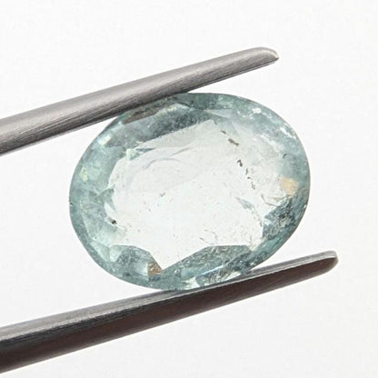2.93ct Light Blue Aquamarine Faceted Gemstone - Oval Cut Aquamarine - Pale Blue Aquamarine - Loose Faceted Aquamarine from Nigeria