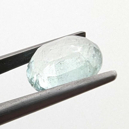 2.93ct Light Blue Aquamarine Faceted Gemstone - Oval Cut Aquamarine - Pale Blue Aquamarine - Loose Faceted Aquamarine from Nigeria