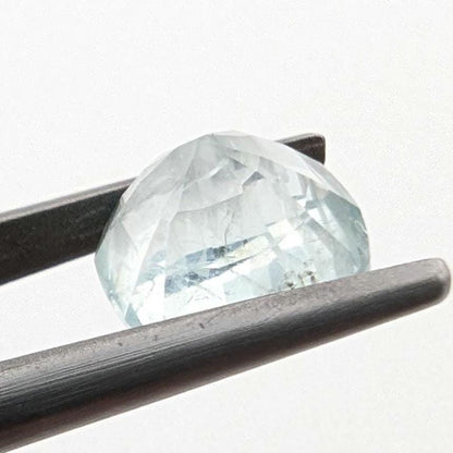 2.52ct Light Blue Aquamarine Faceted Gemstone - Cushion Cut Aquamarine - Pale Blue Aquamarine - Loose Faceted Aquamarine from Nigeria