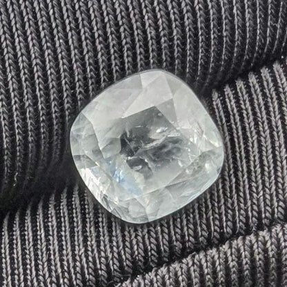 2.52ct Light Blue Aquamarine Faceted Gemstone - Cushion Cut Aquamarine - Pale Blue Aquamarine - Loose Faceted Aquamarine from Nigeria