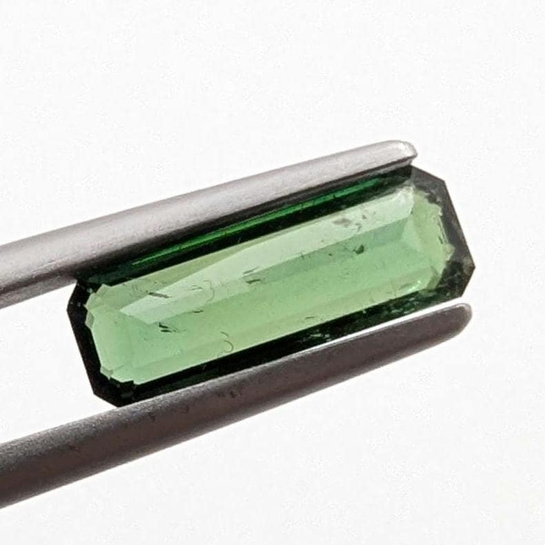 1.34ct Green Tourmaline Faceted Gemstone - Octagon Step Cut Tourmaline - Chrome Tourmaline - Loose Faceted Tourmaline from Afghanistan