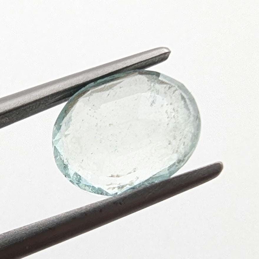 2.93ct Light Blue Aquamarine Faceted Gemstone - Oval Cut Aquamarine - Pale Blue Aquamarine - Loose Faceted Aquamarine from Nigeria