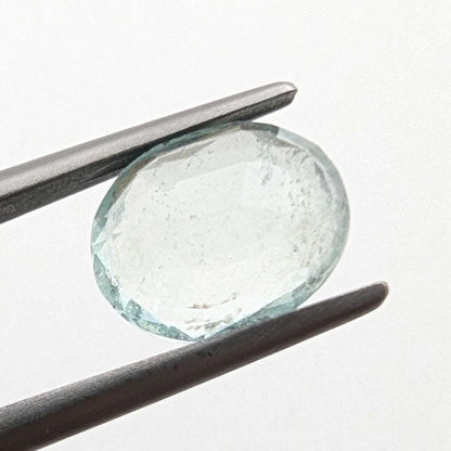 2.93ct Light Blue Aquamarine Faceted Gemstone - Oval Cut Aquamarine - Pale Blue Aquamarine - Loose Faceted Aquamarine from Nigeria