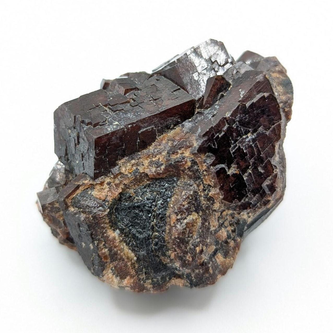 105g Mali Garnet Mineral Specimen - Garnet Crystal Cluster - Grandite (Grossular and Andradite Garnet) Specimen - Raw Garnet from Mali