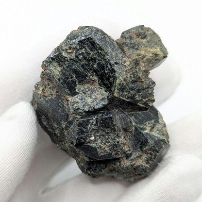 76g Augite from Maniwaki, Quebec - Natural Mineral Specimens from Canada - Black Augite Specimen - Augite Crystal Cluster - Canadian Mineral