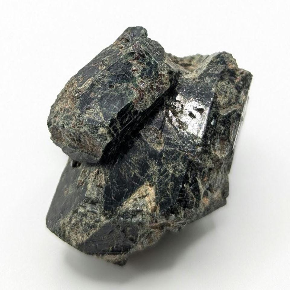 76g Augite from Maniwaki, Quebec - Natural Mineral Specimens from Canada - Black Augite Specimen - Augite Crystal Cluster - Canadian Mineral