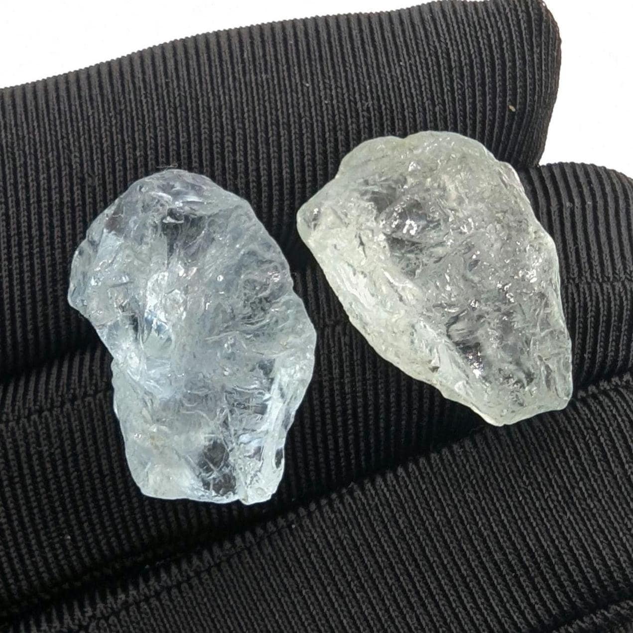 38ct (2pcs) Natural Aquamarine & Mint Beryl - Rough Beryl Gemstones - Loose Rough Gems - Natural Unheated and Untreated - Nigeria Aquamarine