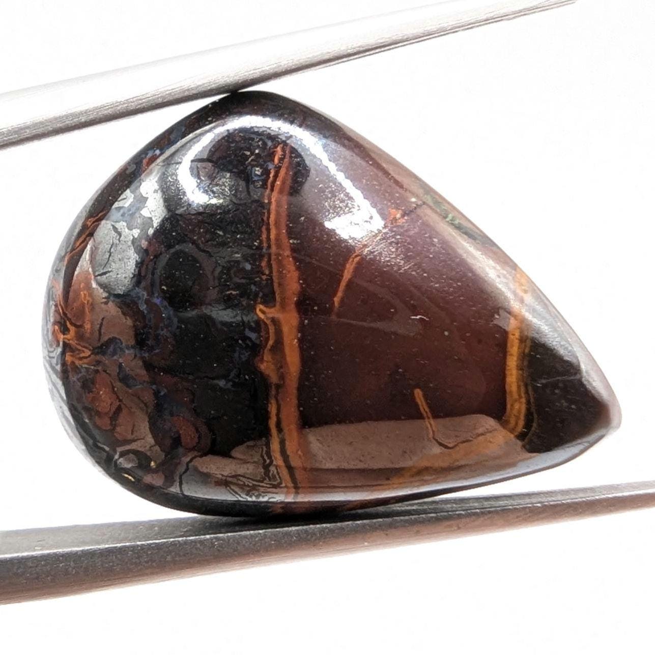 12.20ct Boulder Opal Gem - Boulder Opal Cabochon from Koroit, Australia - Natural Boulder Opal - Australian Opal - Natural Opal Gemstone