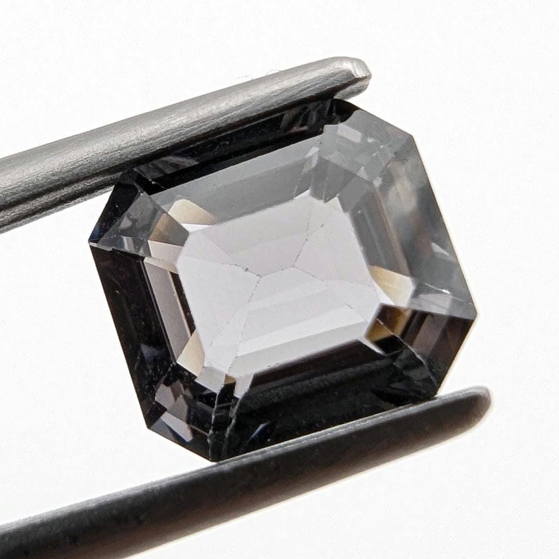 1.56ct Metallic Grey Spinel - Burmese Spinel - Natural Untreated Spinel Gemstone - Octagon Cut Gray Spinel - Faceted Loose Spinel