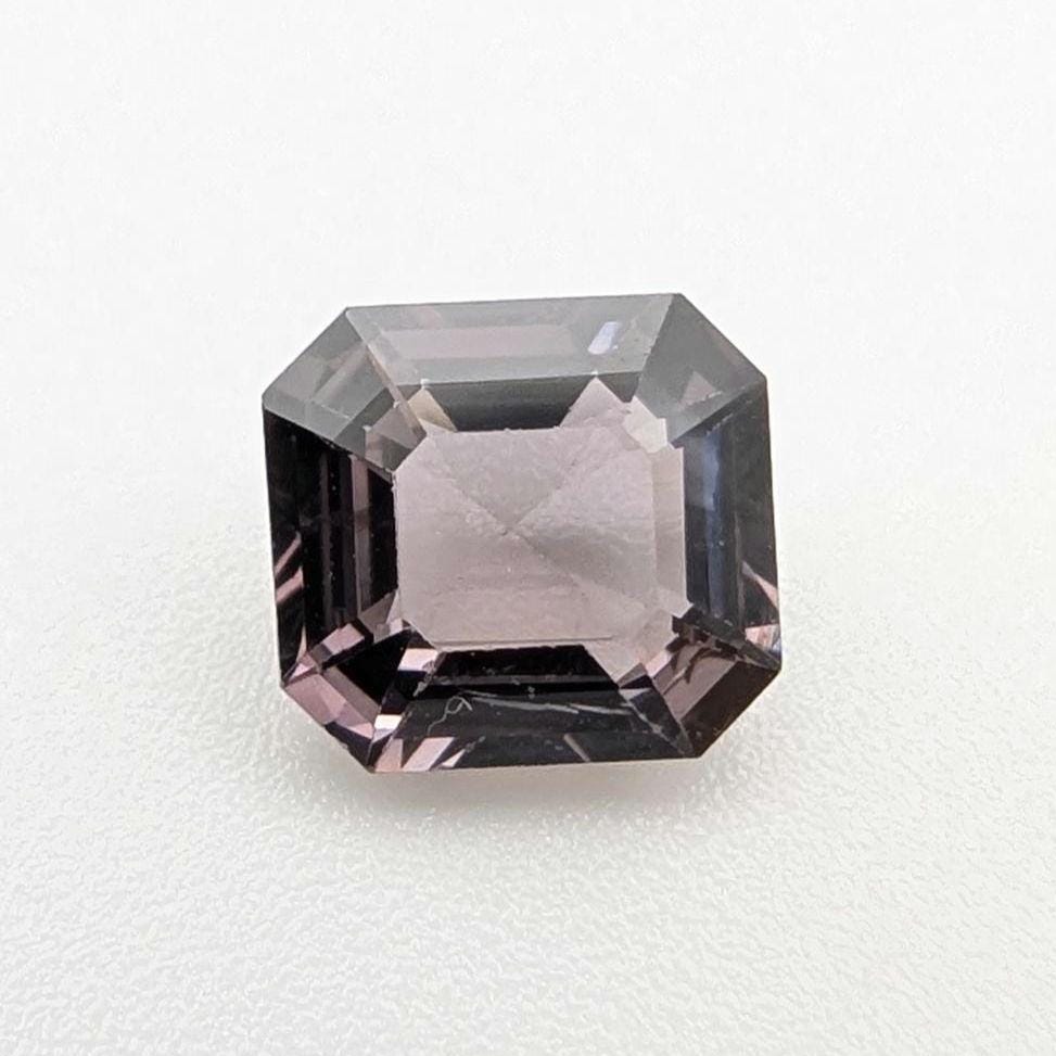 1.57ct Metallic Grey Purple Spinel - Burmese Spinel - Natural Untreated Spinel Gemstone - Octagon Cut Purplish Spinel - Faceted Loose Spinel