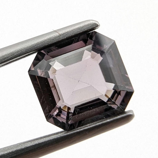 1.57ct Metallic Grey Purple Spinel - Burmese Spinel - Natural Untreated Spinel Gemstone - Octagon Cut Purplish Spinel - Faceted Loose Spinel