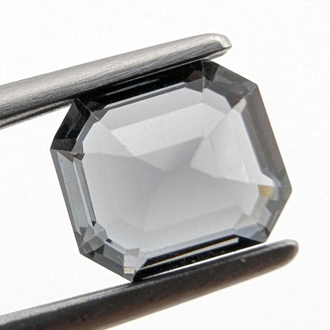 1.75ct Metallic Grey Spinel - Burmese Spinel - Natural Untreated Spinel Gemstone - Octagon Cut Gray Spinel - Faceted Loose Spinel